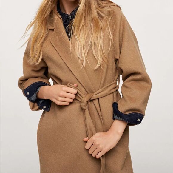 Mango Wool Blend Iconic Must Have Coat New - Picture 8 of 10